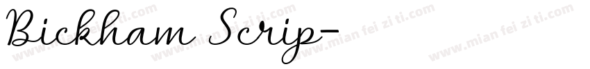 Bickham Scrip字体转换